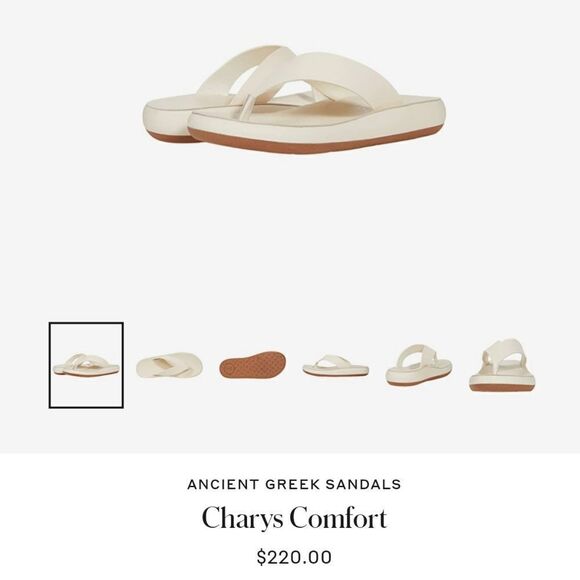 ANCIENT GREEK SANDALS CHARYS COMFORT IN WHITE LEATHER‎ - Picture 1 of 10